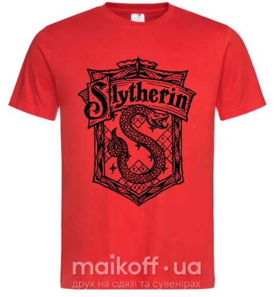 Чоловіча футболка Slytherin logo Червоний фото
