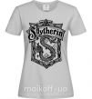 Жіноча футболка Slytherin logo Сірий фото