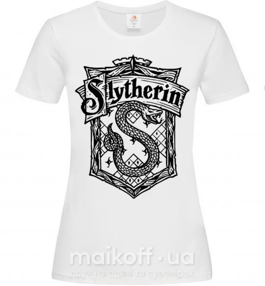 Женская футболка Slytherin logo Белый фото