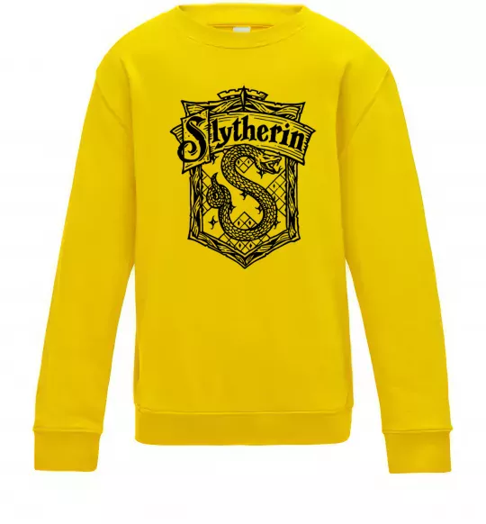 Детский Свитшот Slytherin logo Солнечно желтый фото
