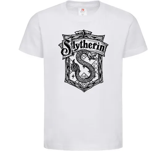 Детская футболка Slytherin logo Белый фото