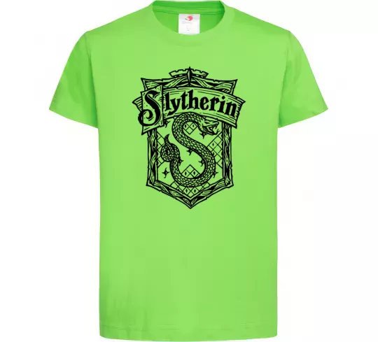 Детская футболка Slytherin logo Лаймовый фото
