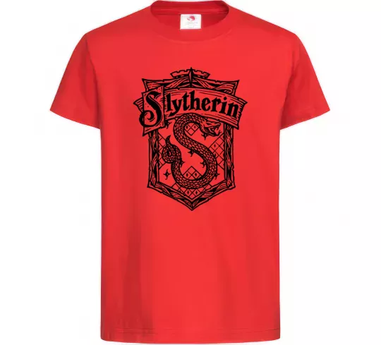 Детская футболка Slytherin logo Красный фото