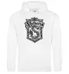 Мужская толстовка (худи) Slytherin logo Белый фото
