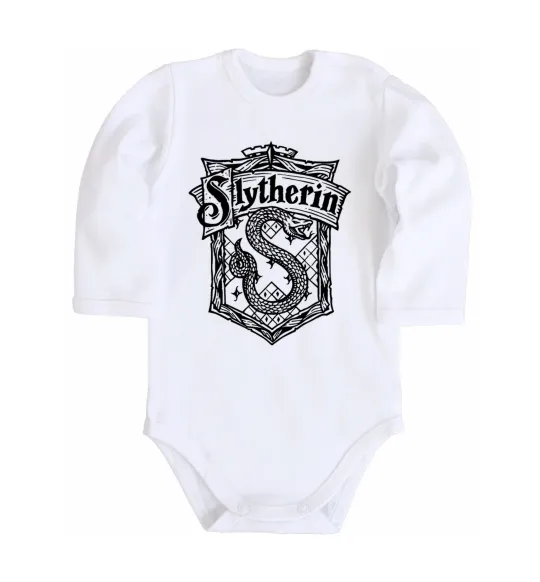Детский боди Slytherin logo Белый фото