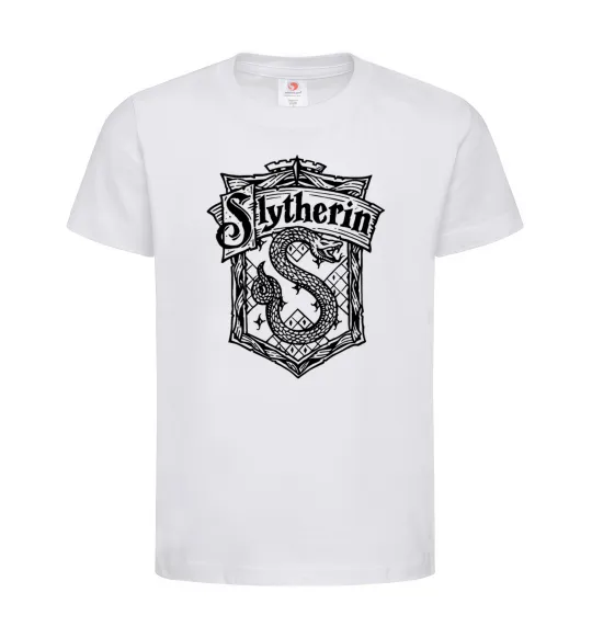 Детская футболка Slytherin logo Белый фото