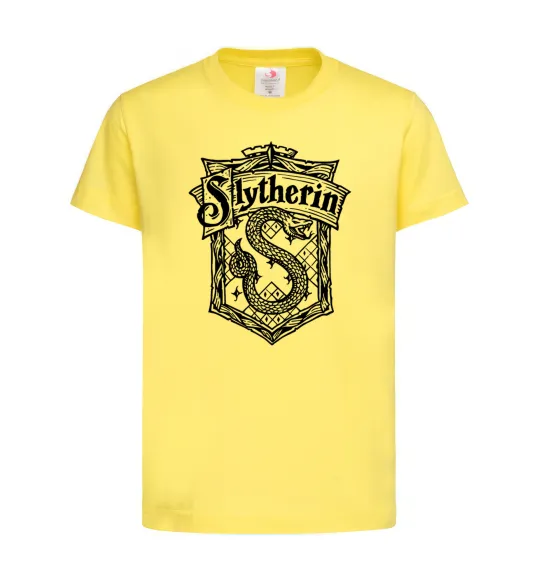 Детская футболка Slytherin logo Лимонный фото