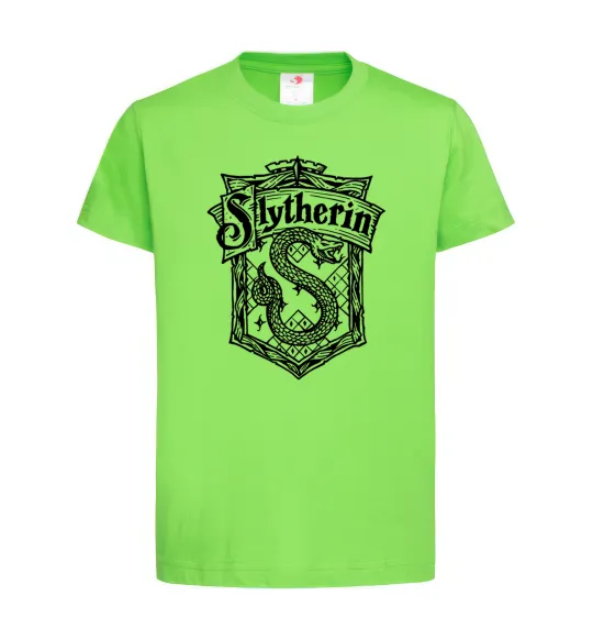 Детская футболка Slytherin logo Лаймовый фото