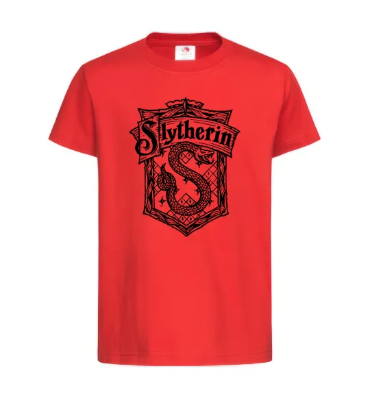 Детская футболка Slytherin logo Красный фото