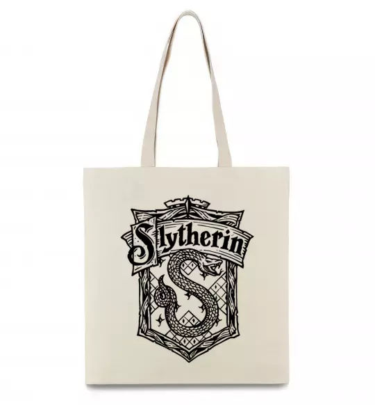 Эко-сумка Slytherin logo Бежевый фото