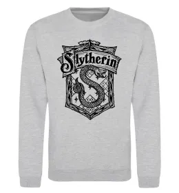 Свитшот Slytherin logo Серый меланж фото