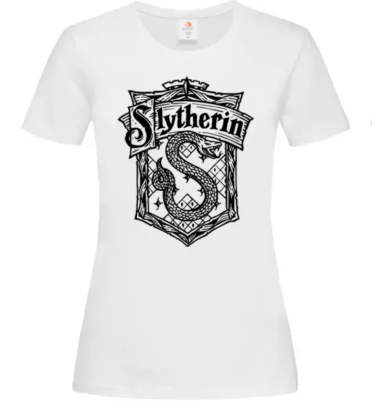 Женская футболка Slytherin logo Белый фото