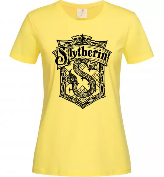 Женская футболка Slytherin logo Лимонный фото