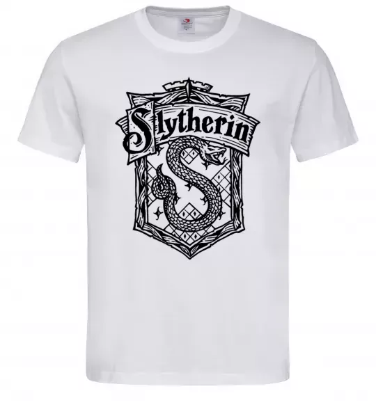 Мужская футболка Slytherin logo Белый фото