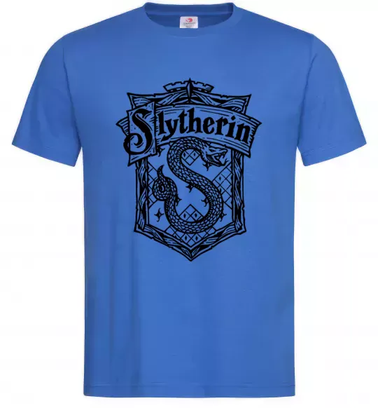 Мужская футболка Slytherin logo Ярко-синий фото