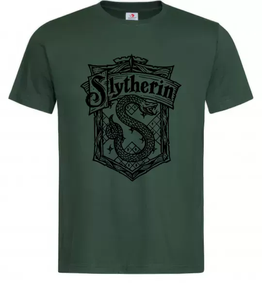 Мужская футболка Slytherin logo Темно-зеленый фото