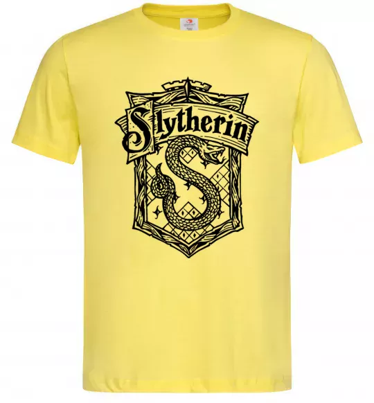Мужская футболка Slytherin logo Лимонный фото