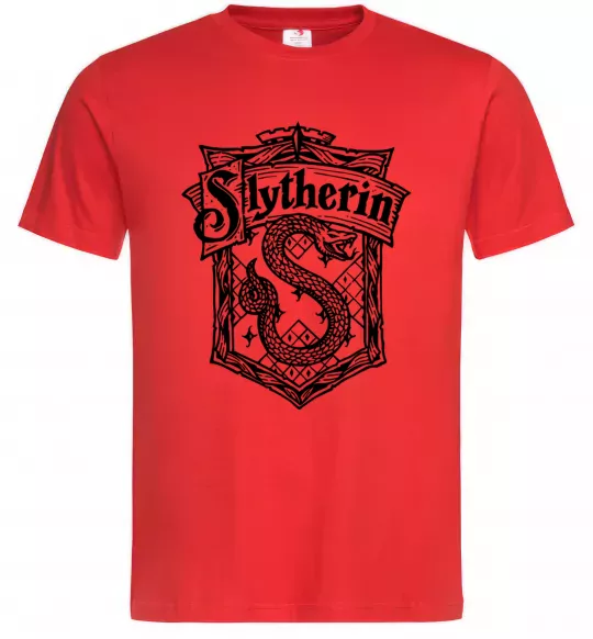 Мужская футболка Slytherin logo Красный фото