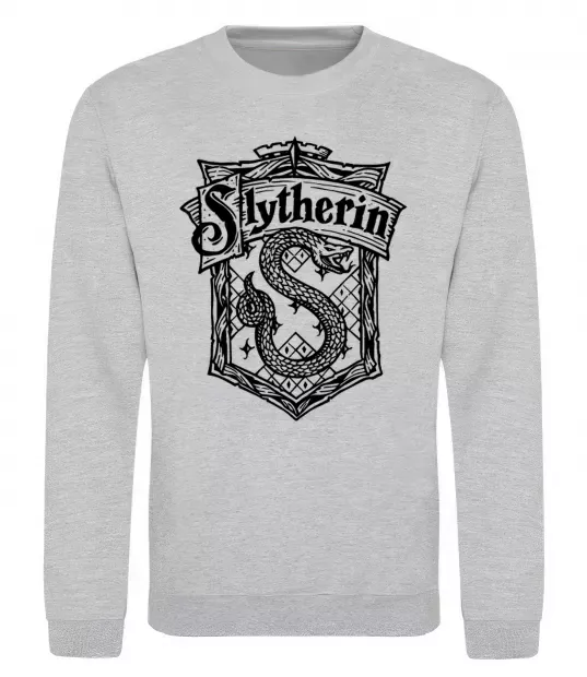 Свитшот Slytherin logo Серый меланж фото