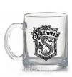 Чашка стеклянная Slytherin logo Прозрачный фото