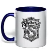 Чашка з кольоровою ручкою Slytherin logo Глибокий темно-синій Чашка з кольоровою ручкою Slytherin logo Глибокий темно-синій фото