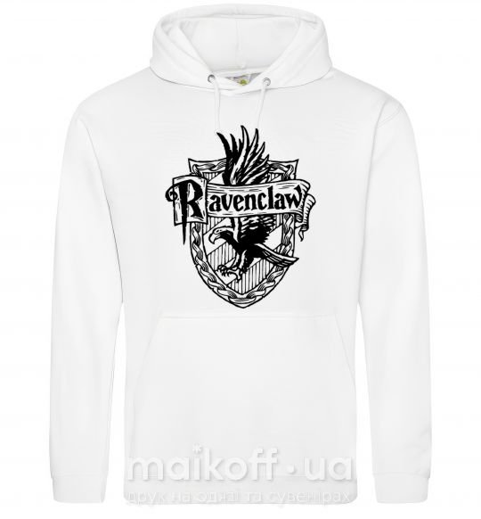 Мужская толстовка (худи) Ravenclaw logo Белый фото