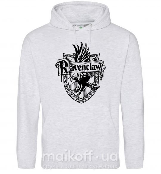 Мужская толстовка (худи) Ravenclaw logo Серый меланж фото