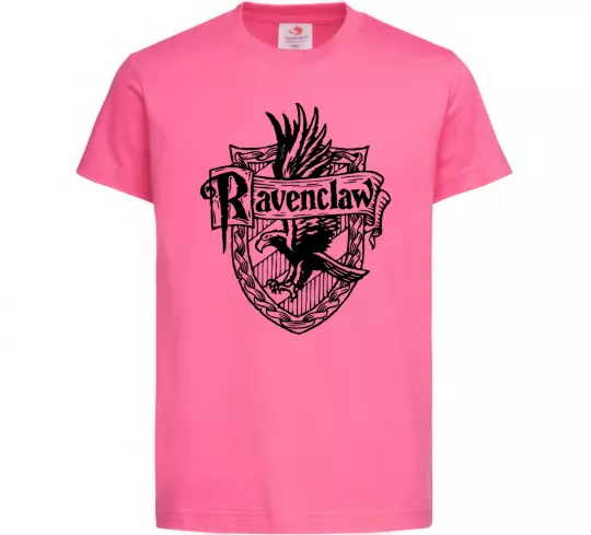 Детская футболка Ravenclaw logo Ярко-розовый фото