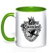 Чашка с цветной ручкой Ravenclaw logo Зеленый фото
