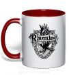 Чашка з кольоровою ручкою Ravenclaw logo Червоний фото