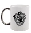 Чашка с цветной ручкой Ravenclaw logo Серебро фото
