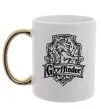 Чашка з кольоровою ручкою Gryffindor logo Золото фото
