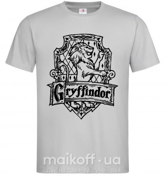 Чоловіча футболка Gryffindor logo Сірий фото