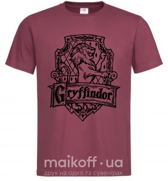 Мужская футболка Gryffindor logo Бордовый фото