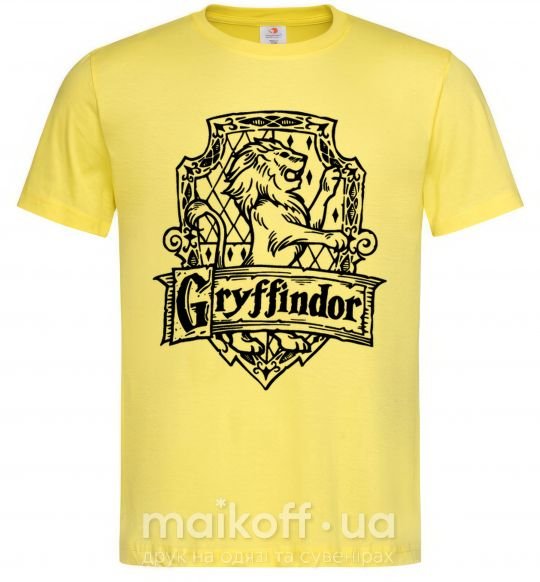 Мужская футболка Gryffindor logo Лимонный фото
