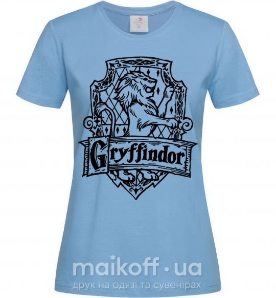 Женская футболка Gryffindor logo Голубой фото