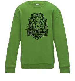 Дитячий світшот Gryffindor logo Лаймовий фото