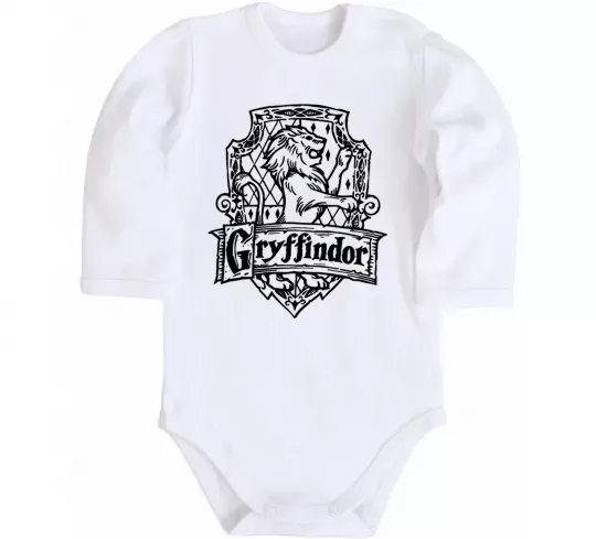 Дитячий бодік Gryffindor logo Білий фото