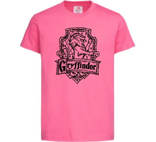 Дитяча футболка Gryffindor logo Яскраво-рожевий фото