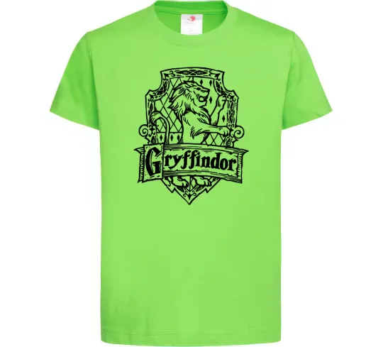 Дитяча футболка Gryffindor logo Лаймовий фото