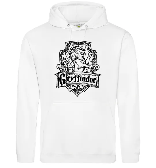 Мужская толстовка (худи) Gryffindor logo Белый фото