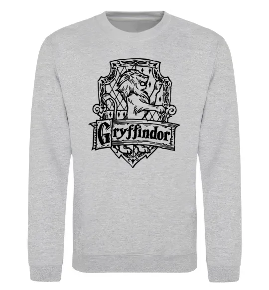 Світшот Gryffindor logo Сірий меланж фото