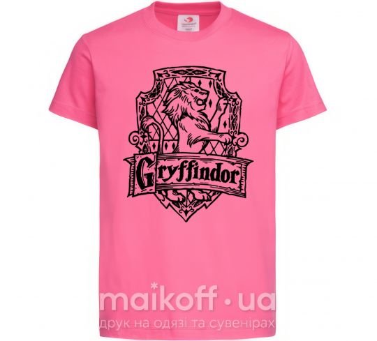 Детская футболка Gryffindor logo Ярко-розовый фото