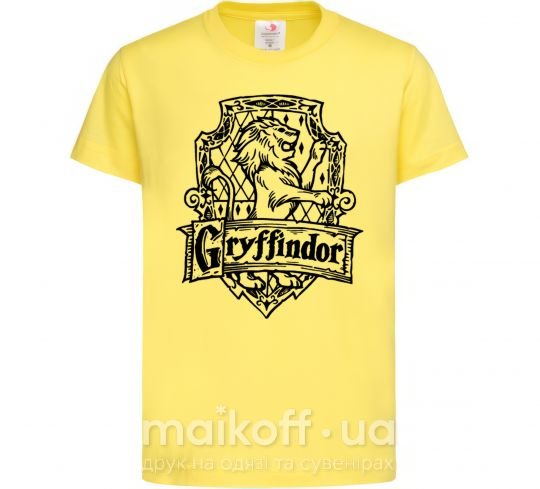 Детская футболка Gryffindor logo Лимонный фото