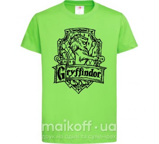 Детская футболка Gryffindor logo Лаймовый фото