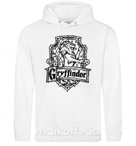 Чоловіча толстовка (худі) Gryffindor logo Білий фото