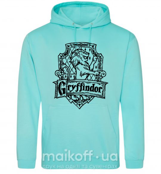 Мужская толстовка (худи) Gryffindor logo Мятный фото