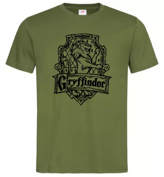Мужская футболка Gryffindor logo Оливковый фото