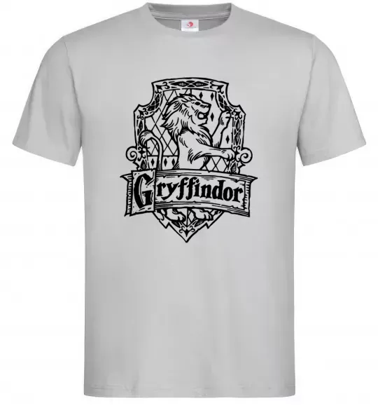 Мужская футболка Gryffindor logo Серый фото