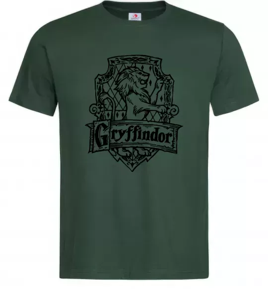 Мужская футболка Gryffindor logo Темно-зеленый фото